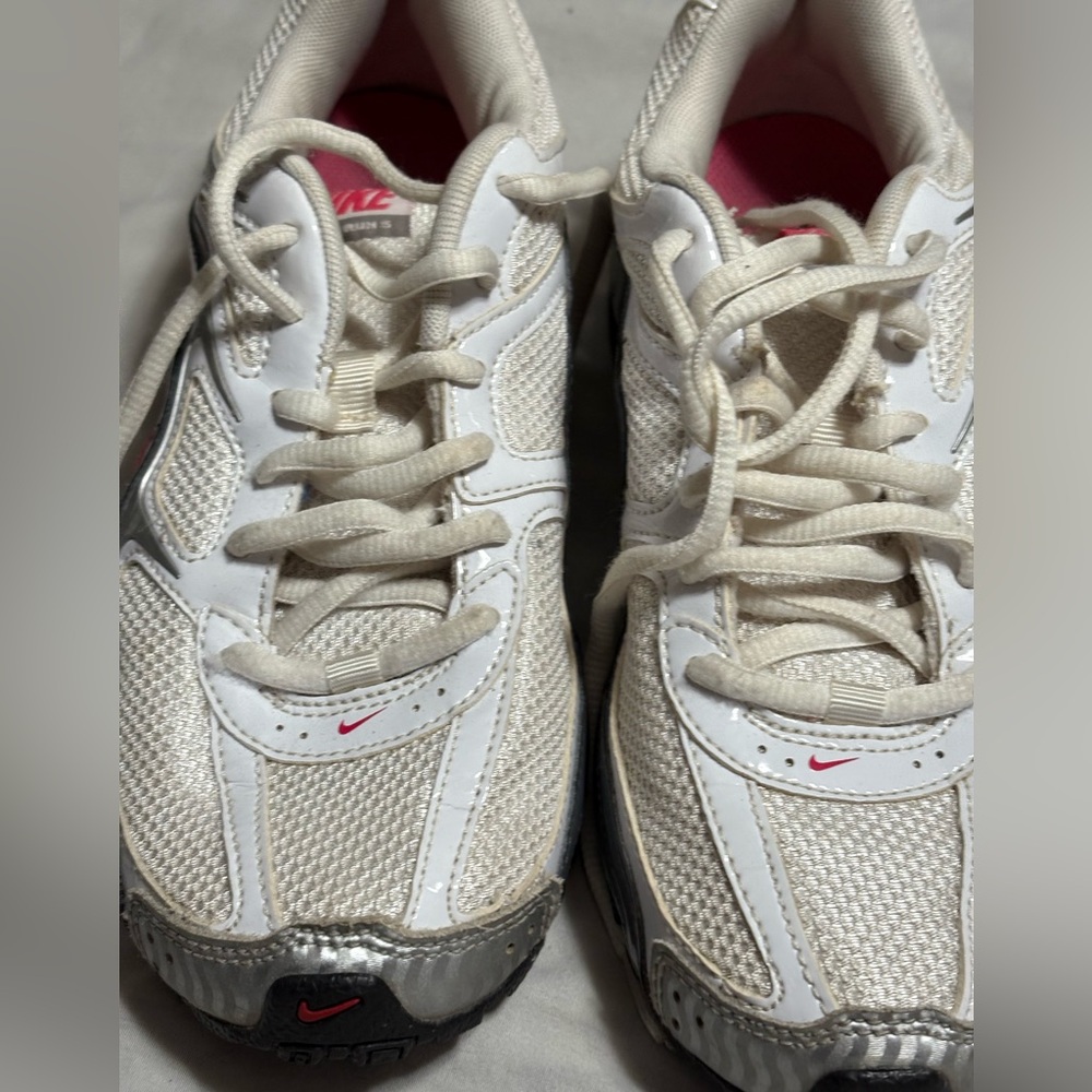 Nike White and Silver Sneakers - Picture 6 of 8